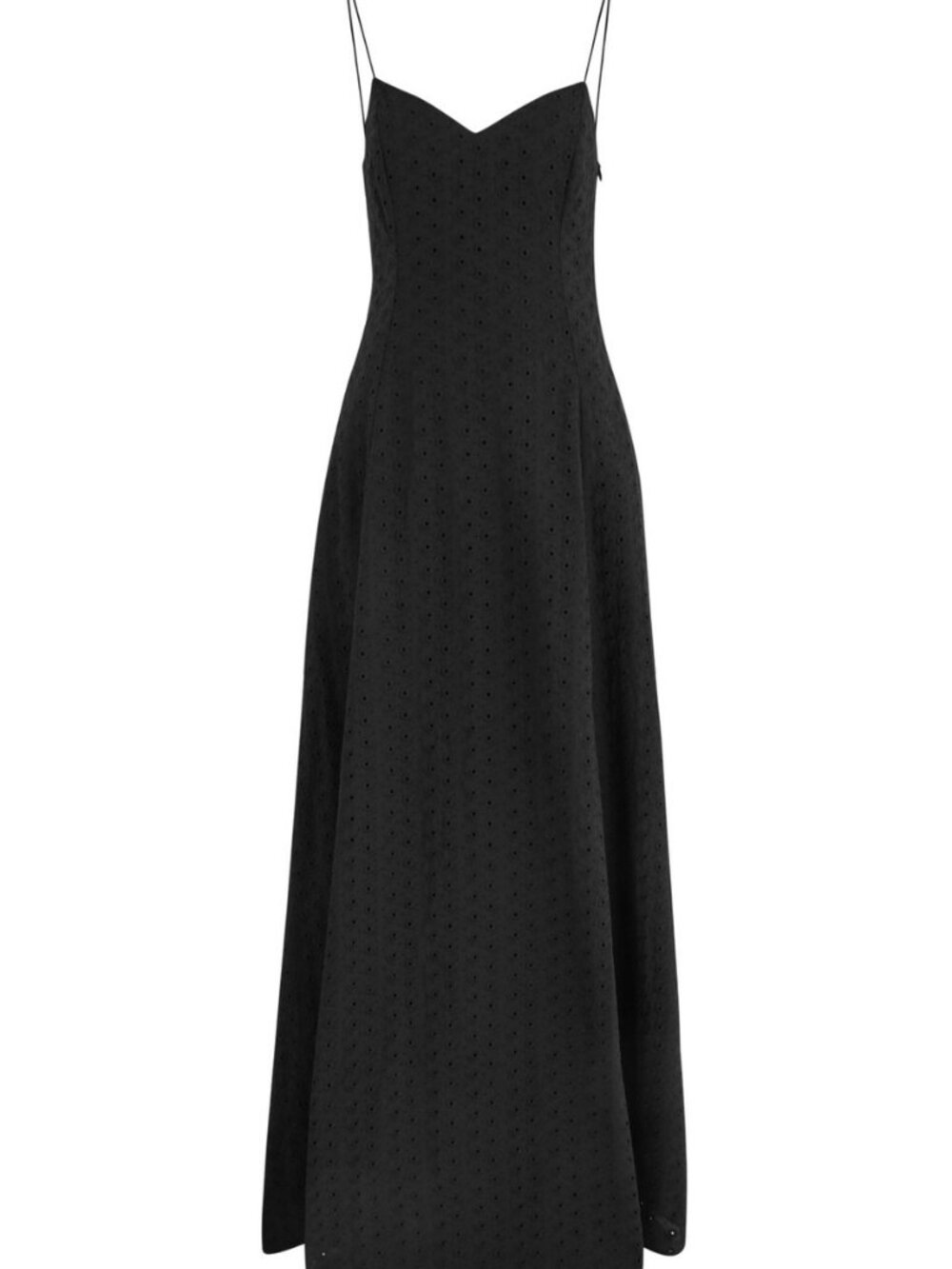 Bernadette Eyelet-embroidered Cotton Maxi Dress Black
